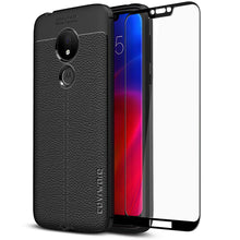 Load image into Gallery viewer, Moto G7 Power Case, COVRWARE [L Series] with [Tempered Glass Screen Protector] TPU Leather Texture Design Cover [Light Weight] - COVRWARE
