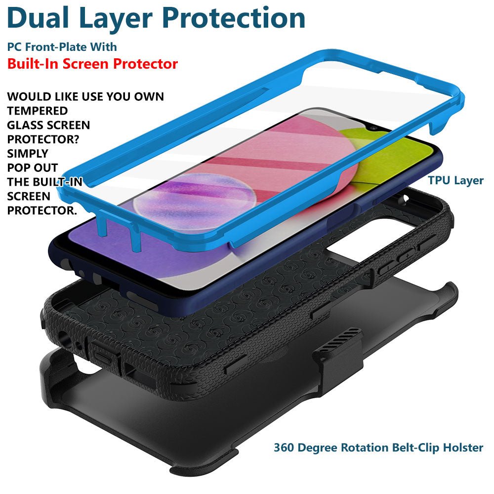 for Samsung Galaxy A23 5G / A23 (4G) Aegis Series case, Full-Body Rugged  Dual-Layer Shockproof Protective Swivel Belt-Clip Holster Cover with  Built-in